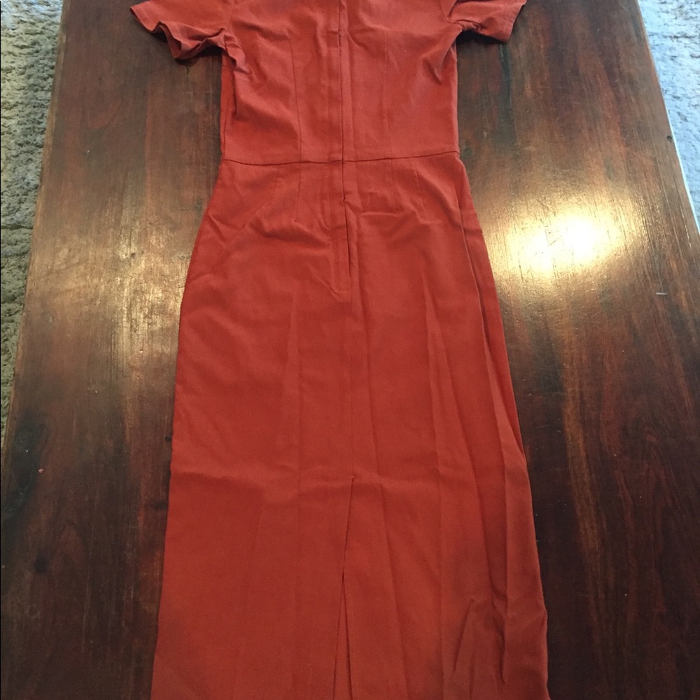 Bettie Page Rita Dress in burnt orange - Picture 5 of 6